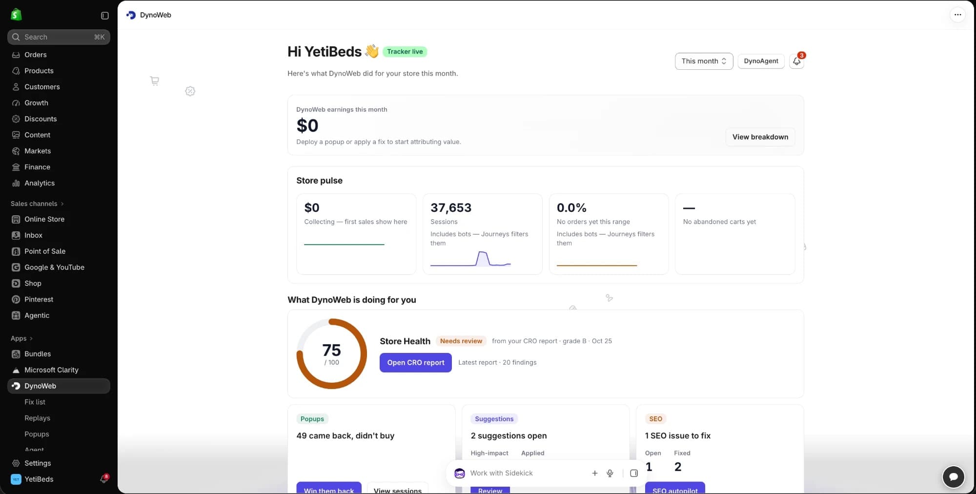 DynoWeb screenshot
